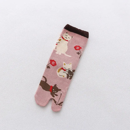 Chaussettes Femme Coton Motif Cartoon - Mi-Mollet