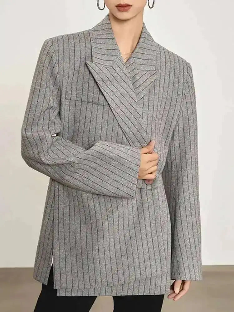 Blazer Femme Rayé Style "Office Lady"