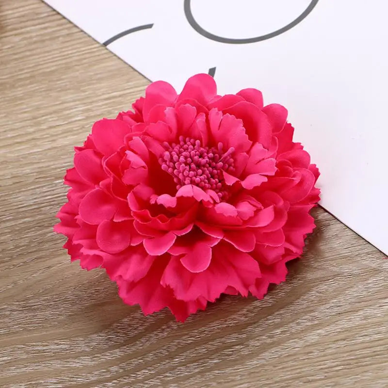 Pince à Cheveux Fleur Rose Satinée pour Femme - Accessoire Élégant