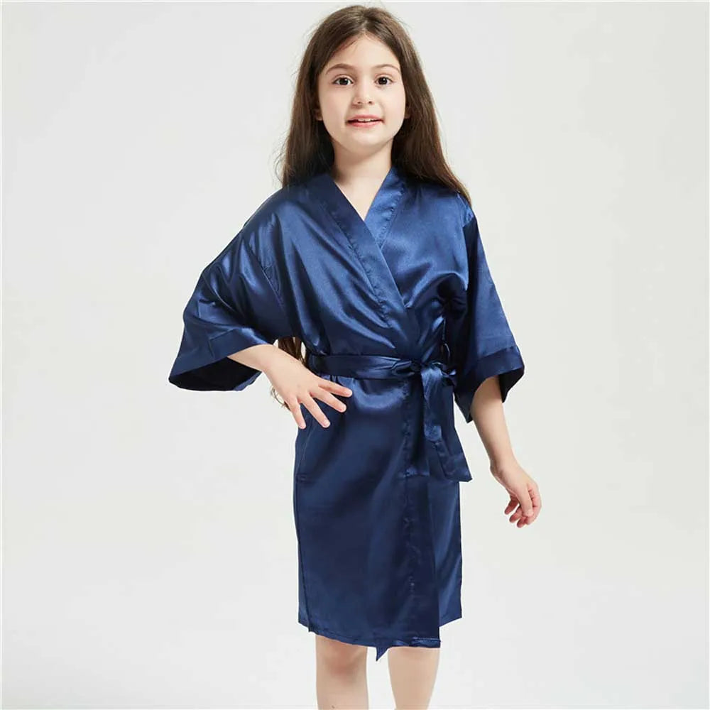 Kimono Fille en Satin - Style Japonais & Coréen