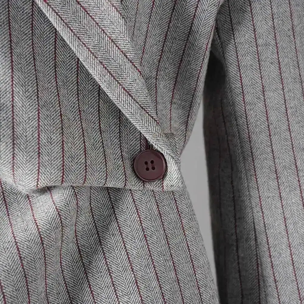 Blazer Femme Rayé Style "Office Lady"