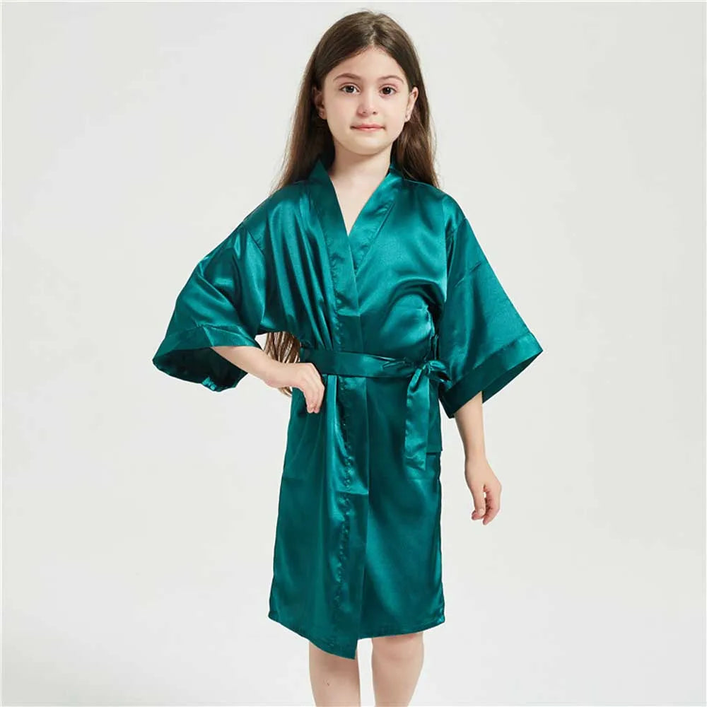 Kimono Fille en Satin - Style Japonais & Coréen