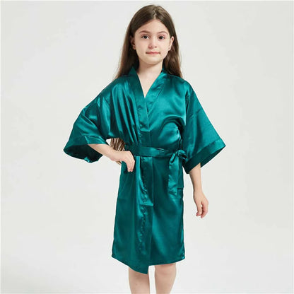 Kimono Fille en Satin - Style Japonais & Coréen