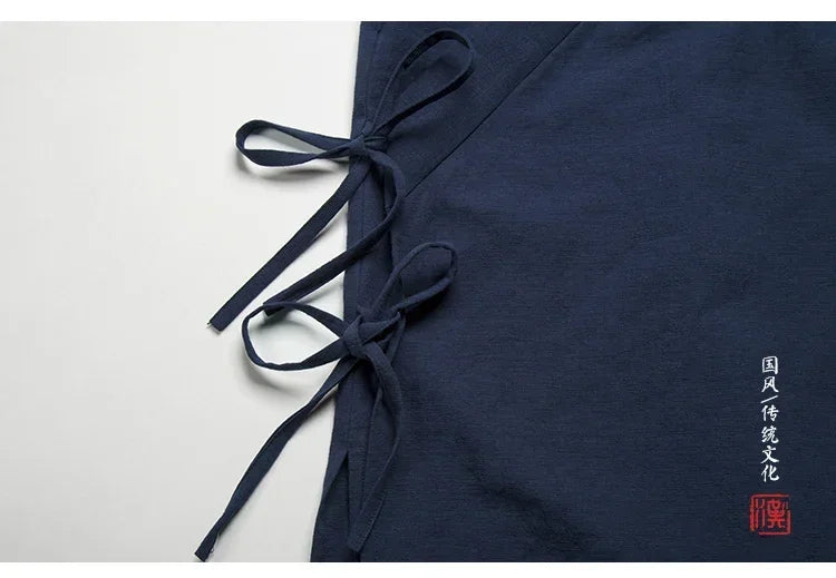 Kimono Court Homme Casual d'Été en Coton Respirant