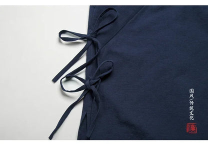 Kimono Court Homme Casual d'Été en Coton Respirant