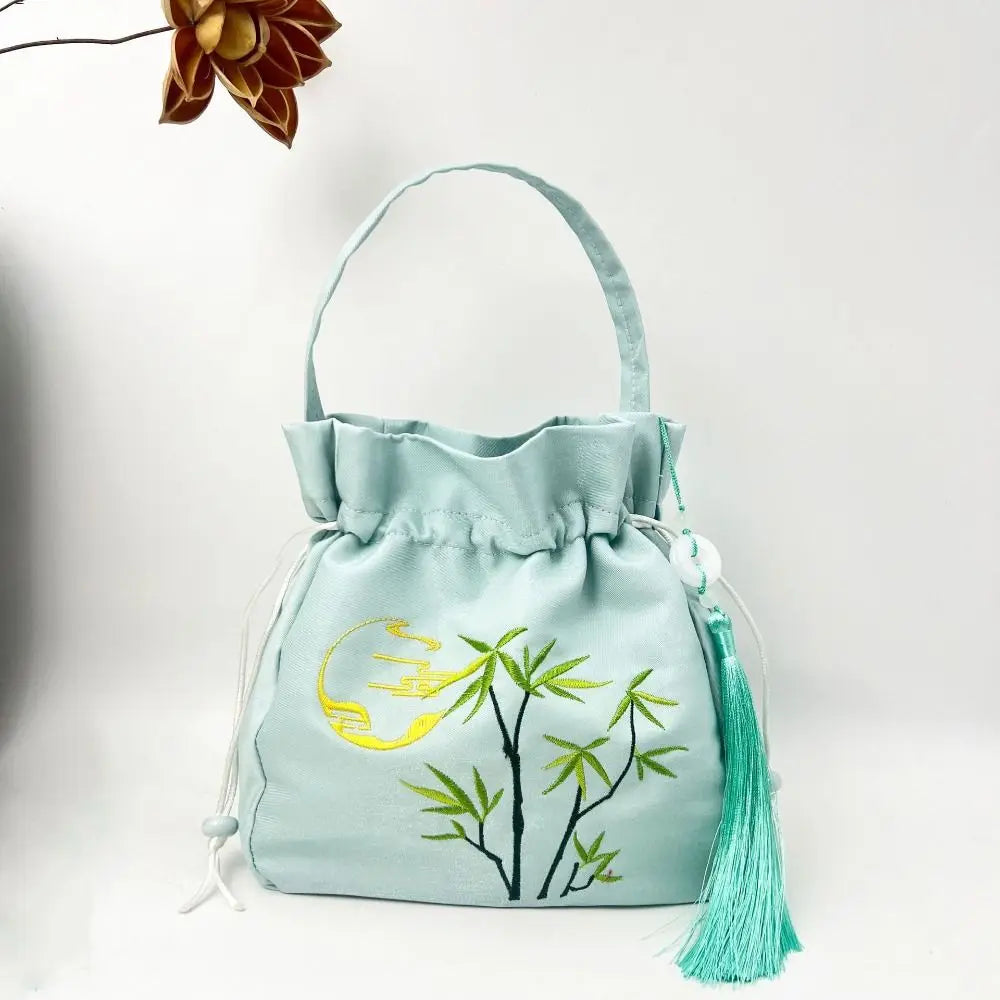 Sac à Main Bourse en Satin Fleuri - Chic et Polyvalent