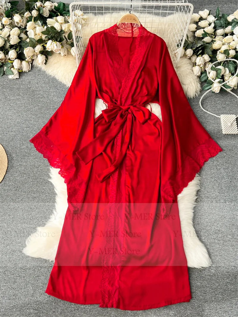 Kimono Long Satin Femme - Élégant et Léger