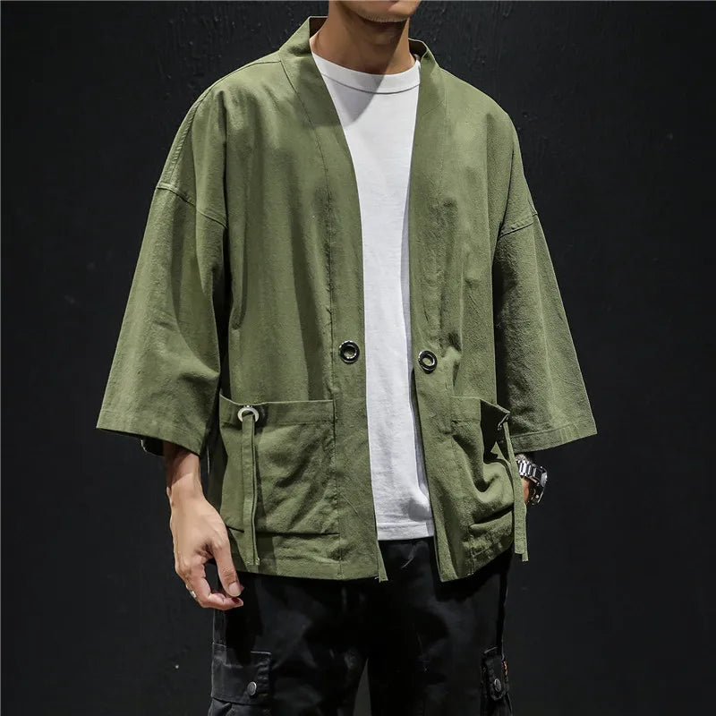 Veste Kimono Homme Style Japonais Vintage - Casual & Confortable