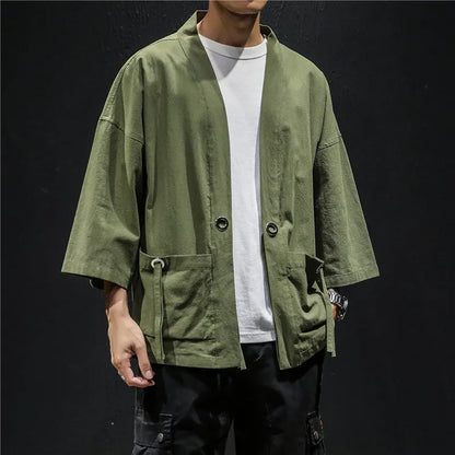 Veste Kimono Homme Style Japonais Vintage - Casual & Confortable