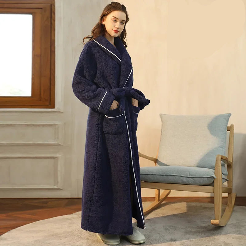 Kimono Peignoir Polaire Doux et Confortable pour Femme et Homme