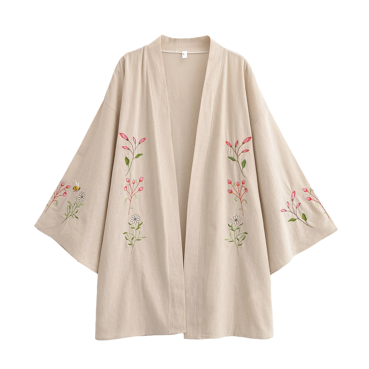 Kimono Court Fleuri Femme Style Bohème
