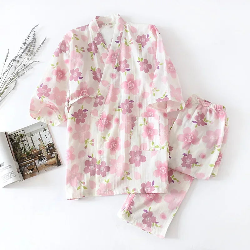 Pyjama Femme en Coton Imprimé