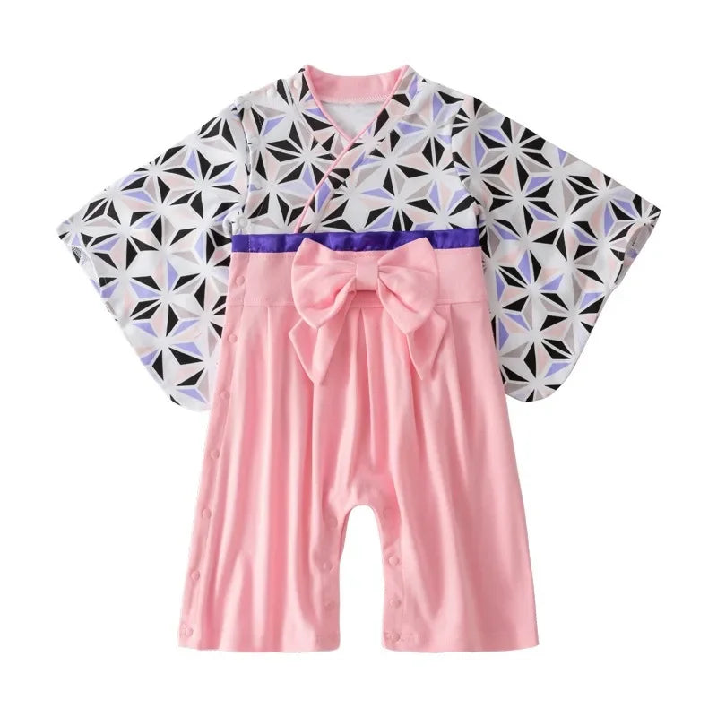 Ensemble Kimono et Pantalon Bébé Fille Style Japonais