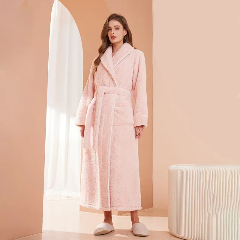 Kimono Peignoir Polaire Doux et Confortable pour Femme et Homme