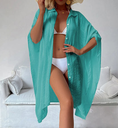 Kimono Chemise Femme Léger Style Plage - Taille Unique