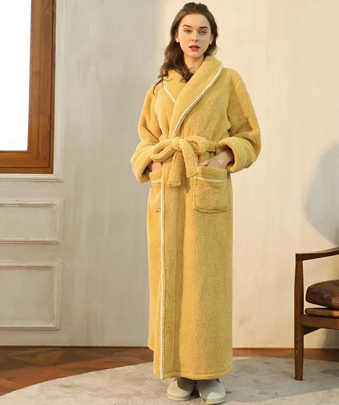 Kimono Peignoir Polaire Doux et Confortable pour Femme et Homme