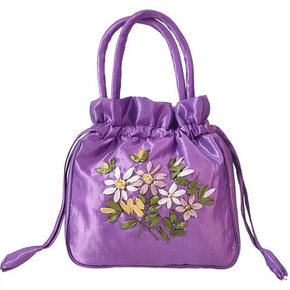 Sac à Main "Bourse Traditionnelle" Femme - Brodé Floral