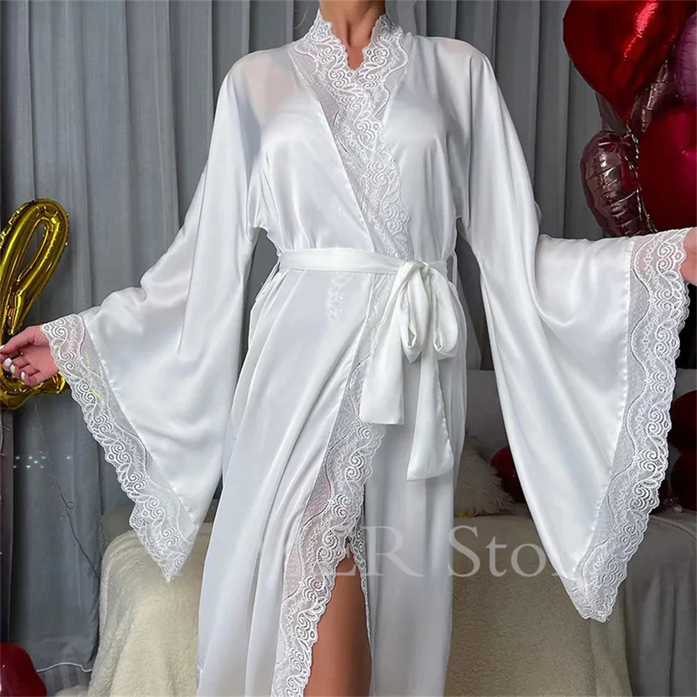 Kimono Long Satin Femme - Élégant et Léger