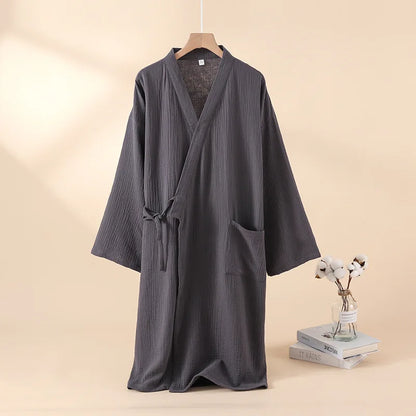 Kimono Robe de Chambre Femme en Coton