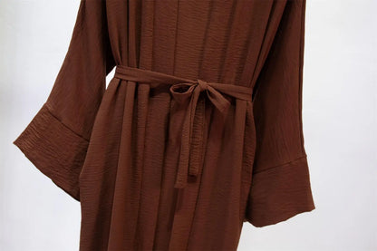 Ensemble Robe et Kimono Abaya Long Femme - Style Décontracté et Confortable