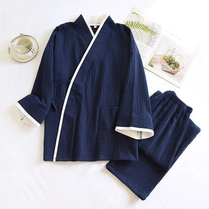 Pyjama Homme 2 pièces en Coton Gaze Léger - Confort & Style