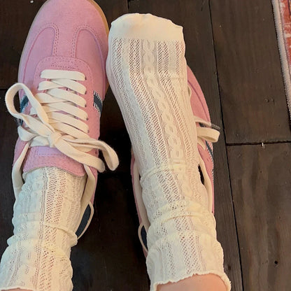Chaussettes fines en dentelle pour femme - Style japonais doux