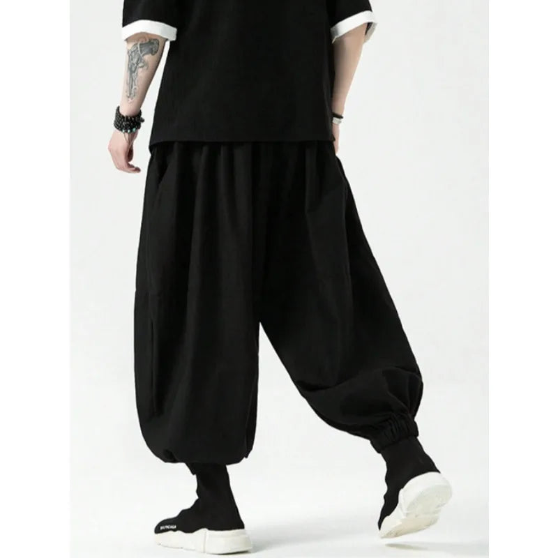 Pantalon Sarouel Homme Casual en Coton - Style Coréen