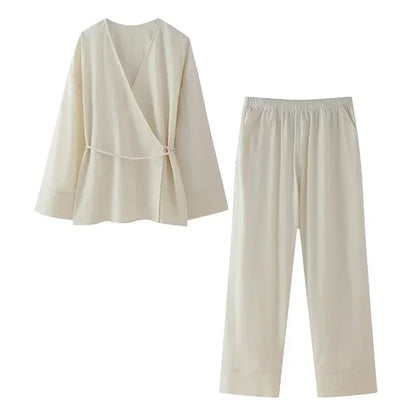 Ensemble Kimono et Pantalon Casual pour Femme