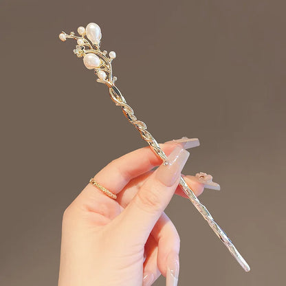 Baguette à Cheveux en Alliage Décorative - Style Géométrique & Perles