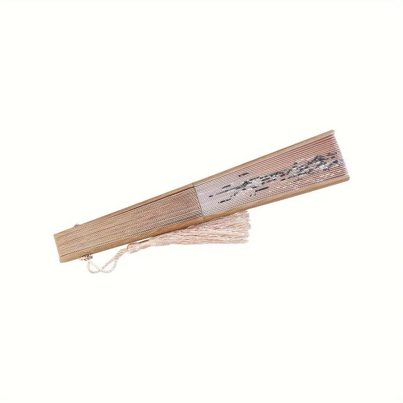 Éventail en Bois Naturel - Accessoire Élégant et Léger