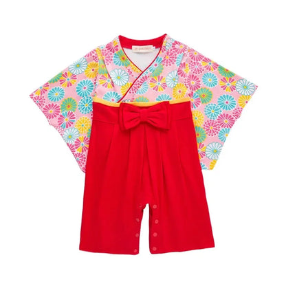 Ensemble Kimono et Pantalon Bébé Mixte Style Japonais Floral