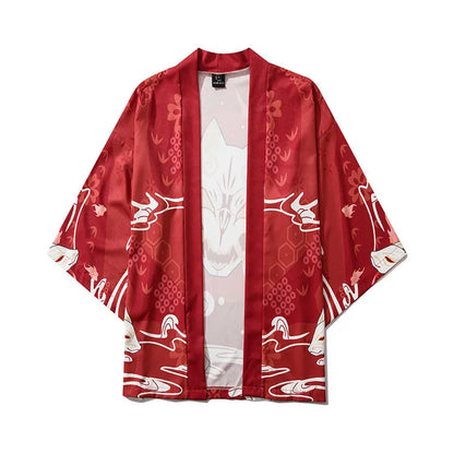Kimono Court Homme Style Japonais avec Motifs