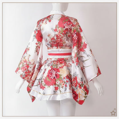 Kimono Fleuri Femme Style Japonais - Polyester Léger