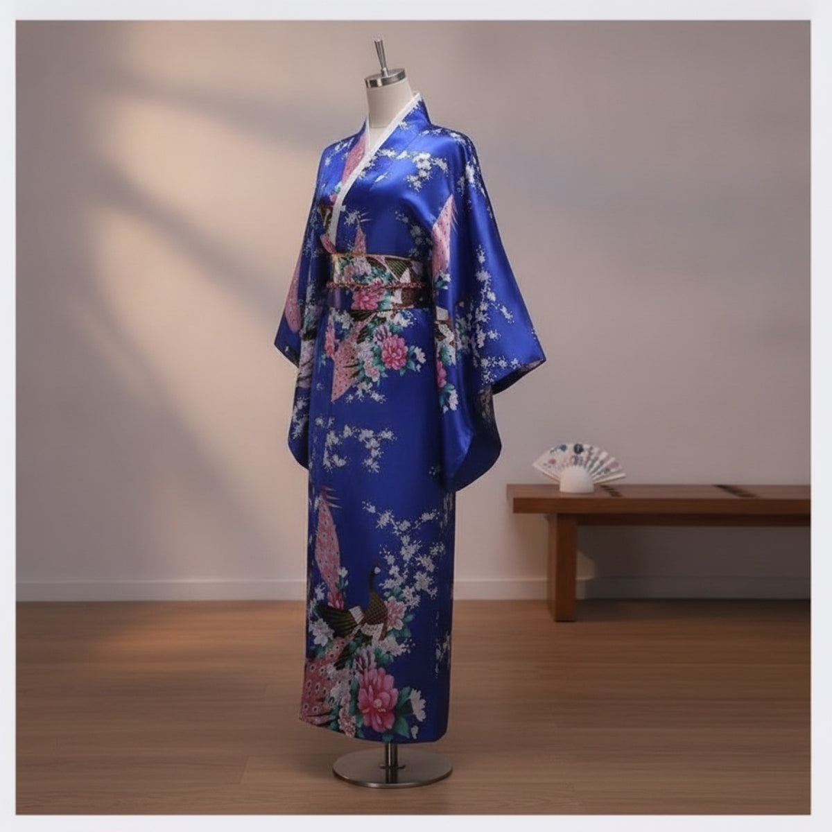 Kimono Japonais Traditionnel Femme en Polyester Satiné - Taille Unique