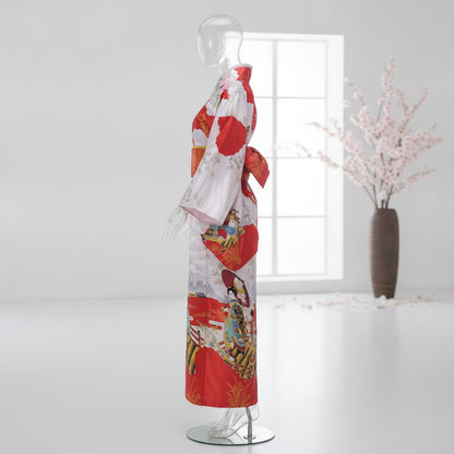 Kimono Traditionnel Femme NIUNIUSHOW Satin Polyester Rayonne Taille Unique