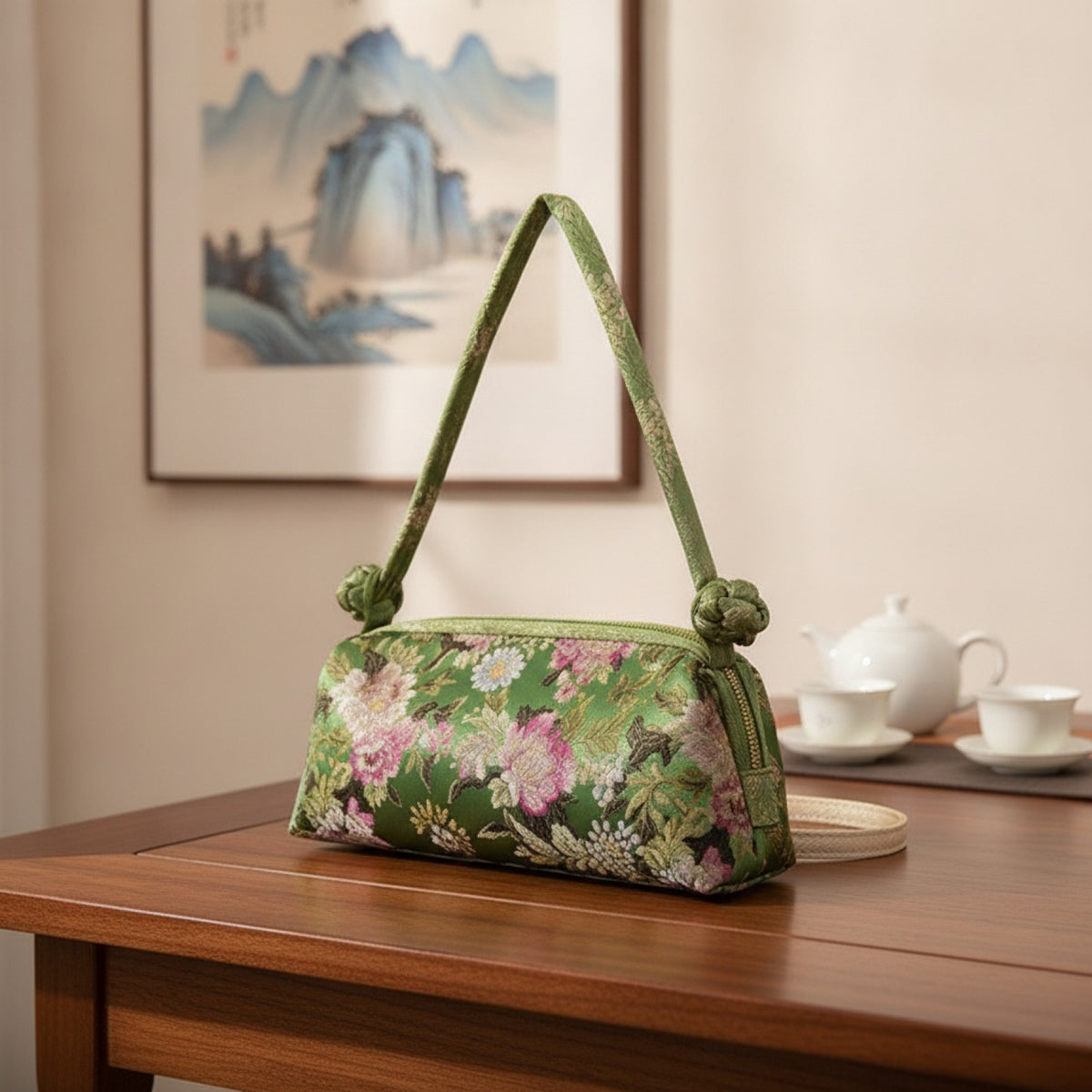 Sac à Main Femme Style Chinois Brodé - Élégance Traditionnelle
