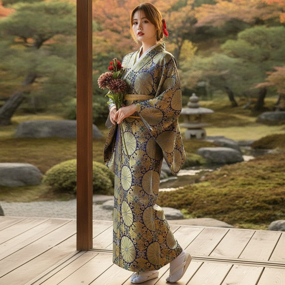 Kimono Femme Traditionnel NIUNIUSHOW - Satin, Polyester, Rayonne - Taille Unique
