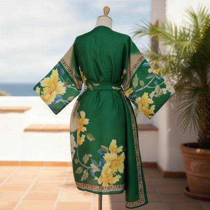 Kimono Mi-long Bohème Imprimé Polyester Femme