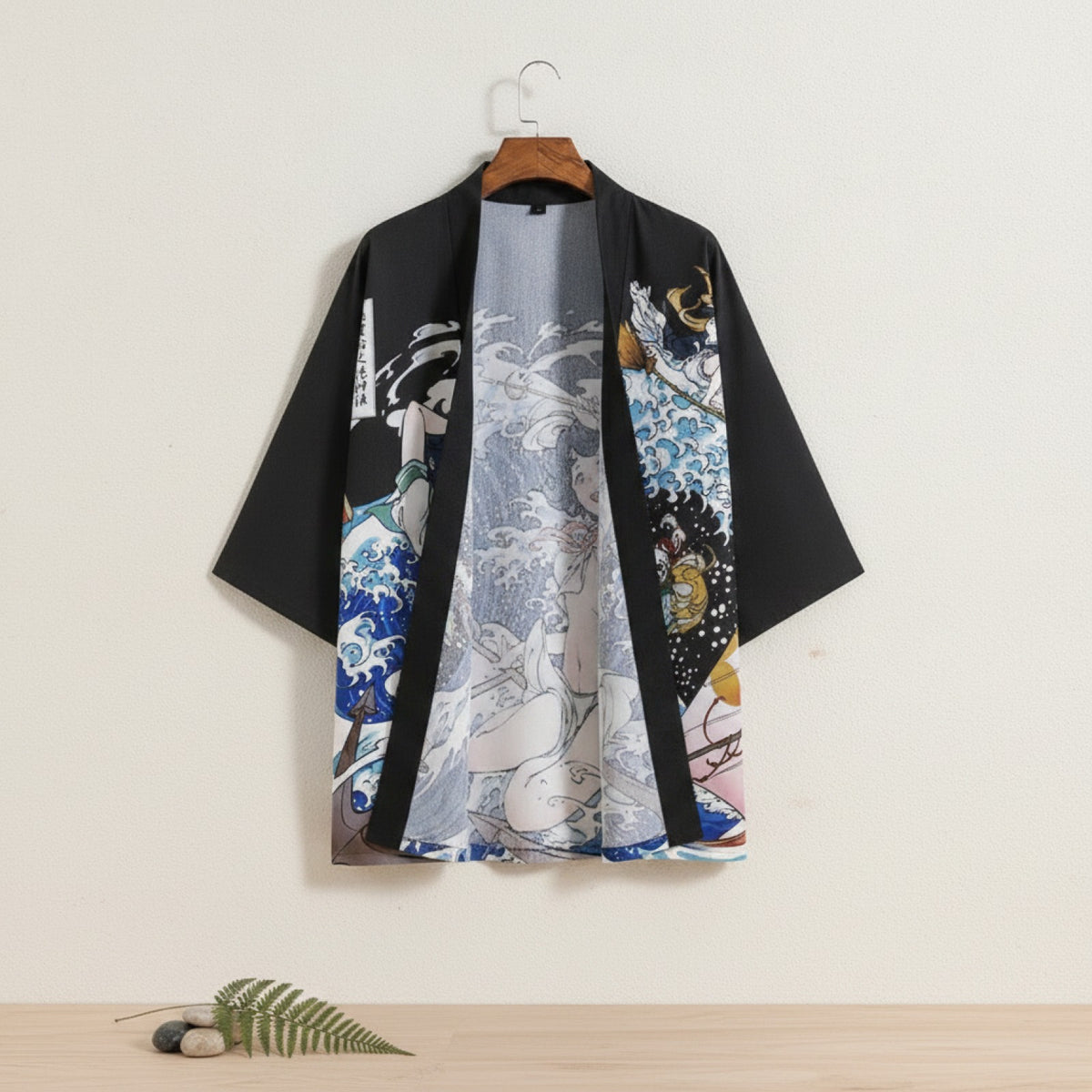 Kimono Court Polyester Motif Japonais - Style Asiatique
