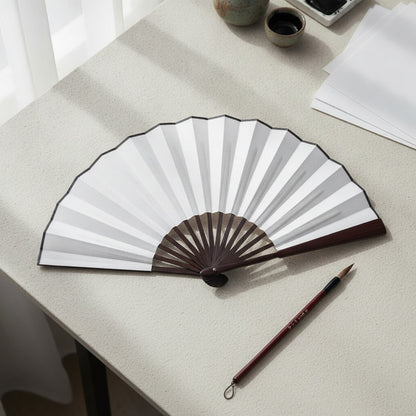 Éventail en Soie et Bambou - Personnalisable, 2 Tailles