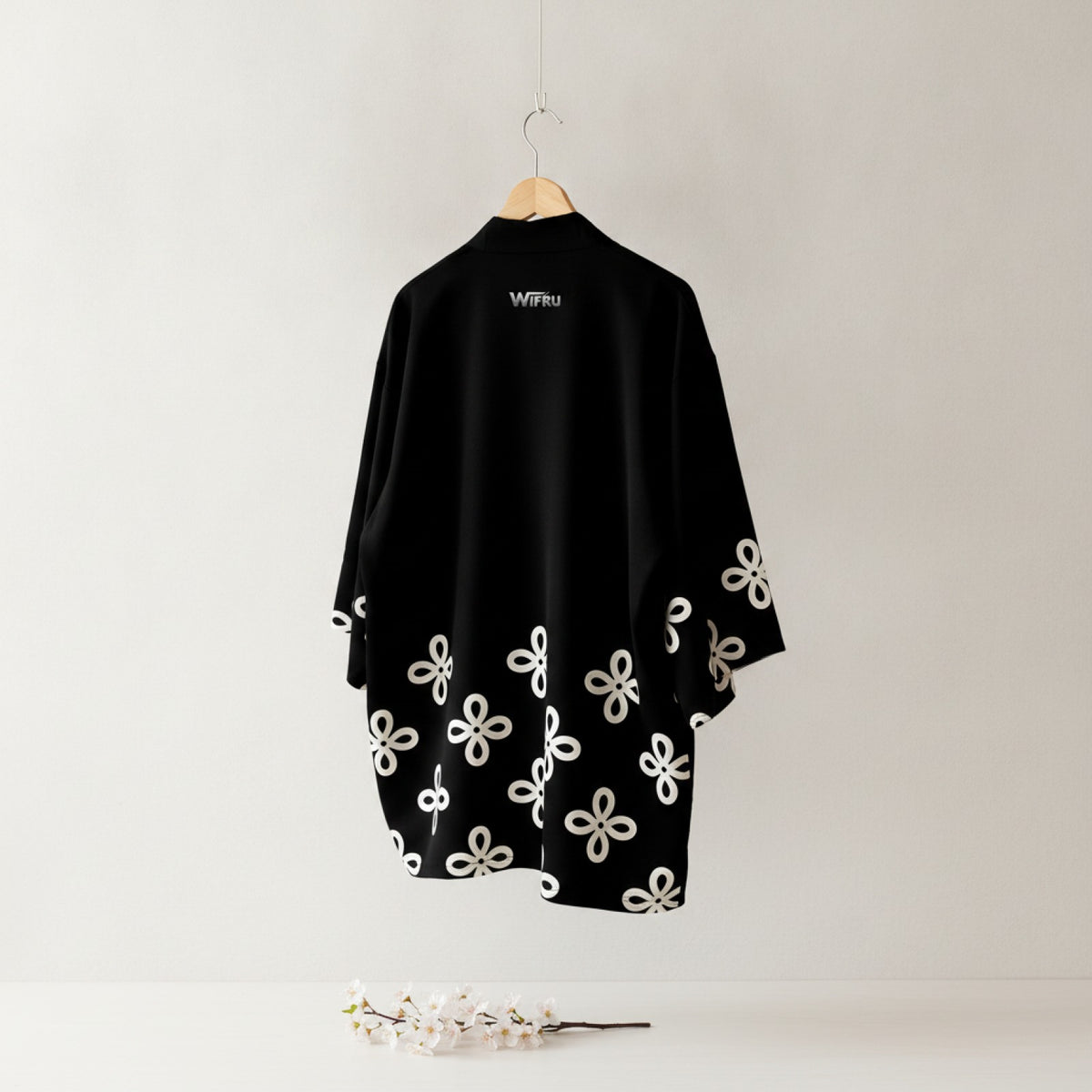 Kimono Court Wifru Mixte Polyester Manches Trois-Quarts