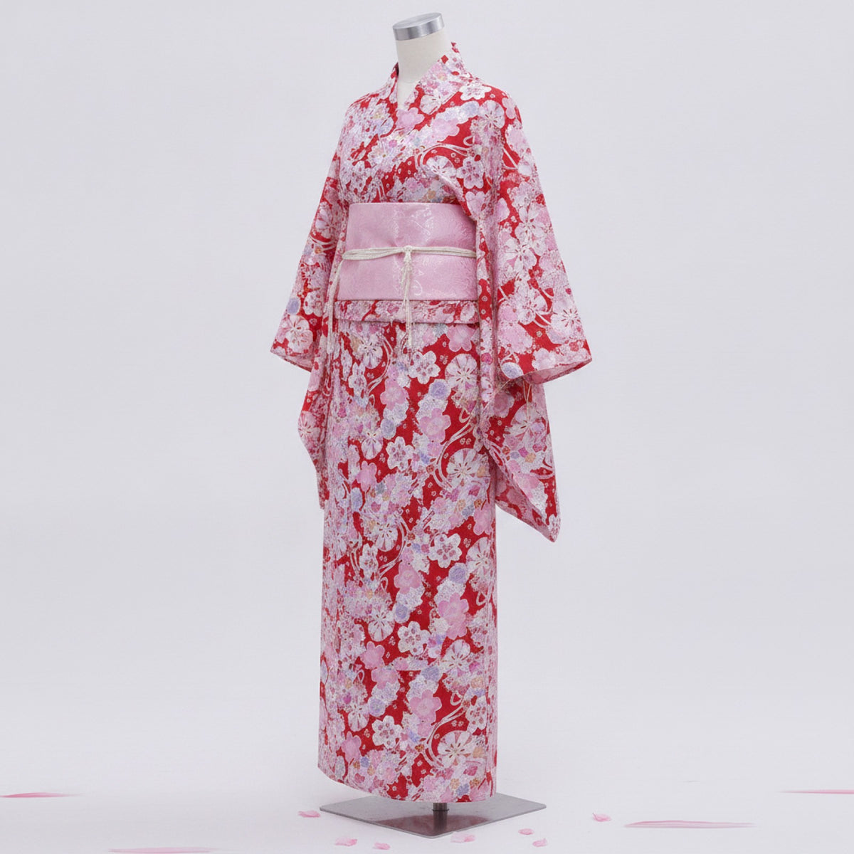 Kimono Traditionnel Femme en Satin et Polyester - Taille Unique