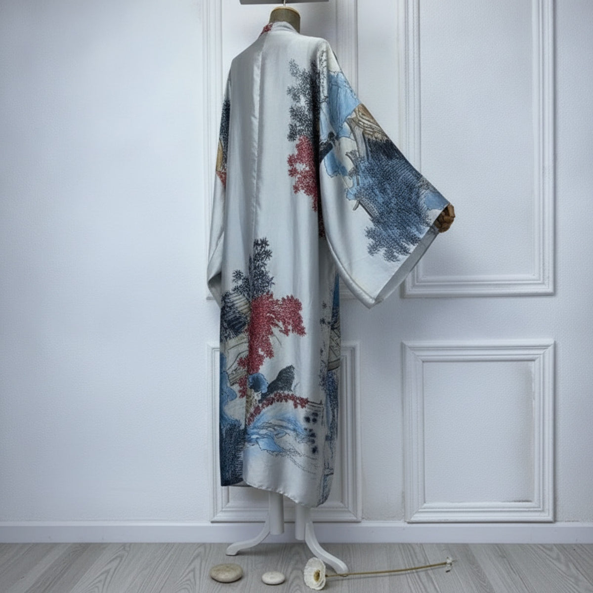 Kimono Long Imprimé Bohème Femme - Style Été Léger