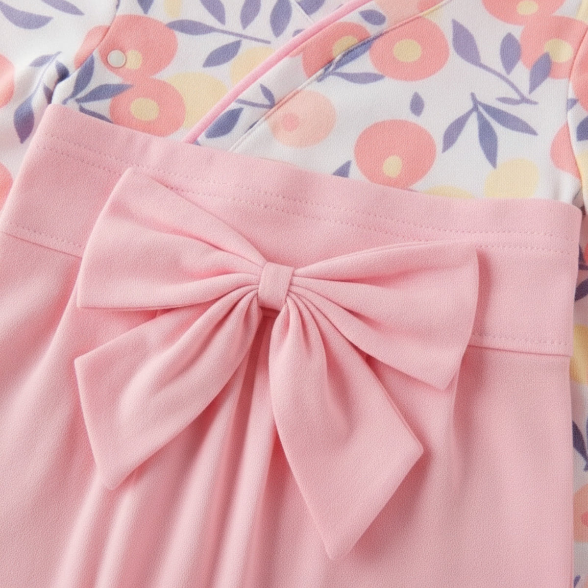 Ensemble Kimono et Pantalon Bébé Fille Style Japonais Fleuri