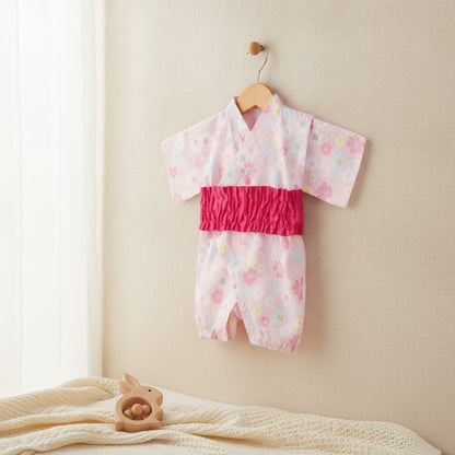Kimono Bébé Fille en Coton - Style Japonais & Coréen - Motif Animal