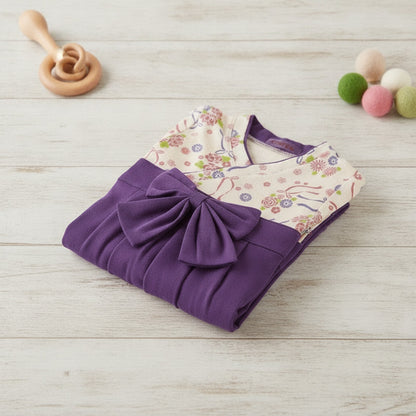 Ensemble Kimono et Pantalon Bébé Mixte - Style Japonais Floral Doux