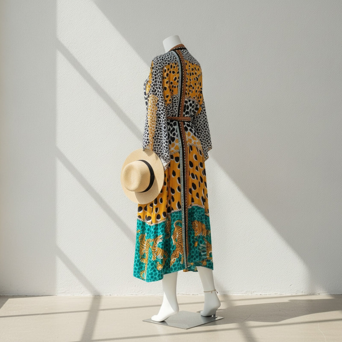 Kimono Long Léopard Bohème Femme LORYLEI - Taille Unique