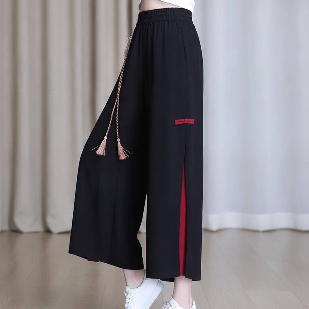 Pantalon Court Fluide en Mousseline pour Femme - Style Tangslady