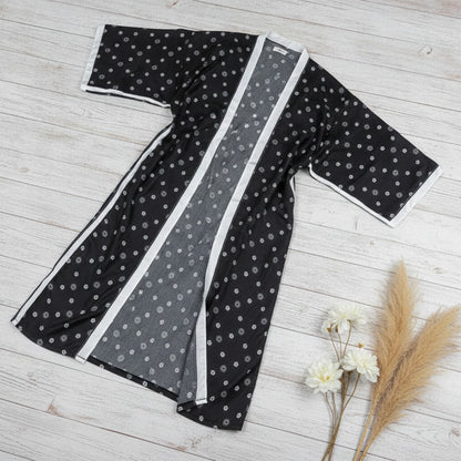 Kimono Long Bohème Imprimé Polyester Femme - Style Léger et Fleuri
