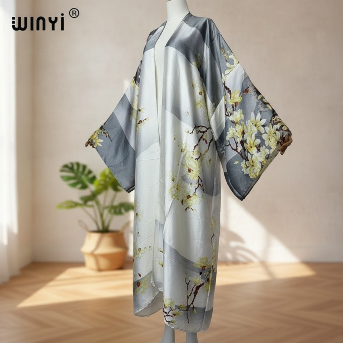 Kimono Long Imprimé Bohème Polyester Femme - Taille Unique